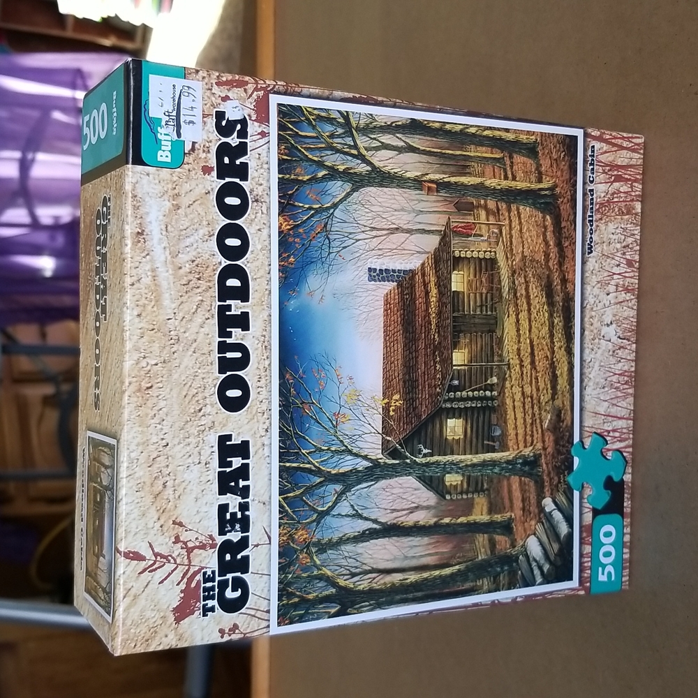 🧩WOODLAND CABIN 500PC PUZZLE